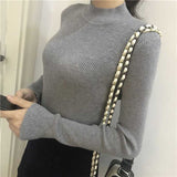 NiceMix Casual Knitted Turtleneck Women 2019 Autumn Winter Korean Black Blue Sweater Female Tricot Jumper And Pullover