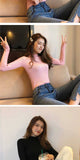 NiceMix Casual Knitted Turtleneck Women 2019 Autumn Winter Korean Black Blue Sweater Female Tricot Jumper And Pullover