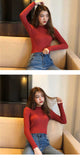 NiceMix Casual Knitted Turtleneck Women 2019 Autumn Winter Korean Black Blue Sweater Female Tricot Jumper And Pullover