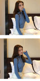 NiceMix Casual Knitted Turtleneck Women 2019 Autumn Winter Korean Black Blue Sweater Female Tricot Jumper And Pullover