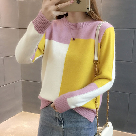 Knitted Sweater Pull Women Fashion Ladies Winter New Korean Women Sweaters Lady Long Sleeve Casual Autumn Jumper Knit Tops