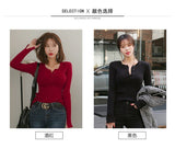 High Quality Sexy Red Sweater for Women Single Breasted Pullovers Slim Korean Lady's Sweater Spring Women Jumper Sexy Pull Femme